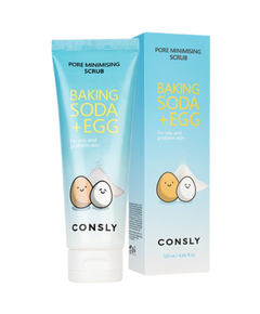 Consly Скраб для лица с содой и яичным белком - Baking soda & egg pore, 120мл