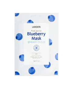 LanSkin Маска тканевая для лица с экстрактом голубики - fresh berries blueberry mask, 21г