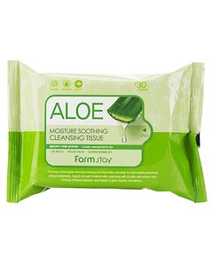 FarmStay Салфетки очищающие с экстрактом алоэ - Aloe moisture soothing cleansing tissue, 30шт