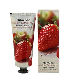 FarmStay Крем для рук с экстрактом клубники - Visible difference hand cream strawberry, 100г