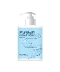 Deoproce Крем для тела и лица c коллагеном - Clean&white cleansing massage H2O collagen, 430мл