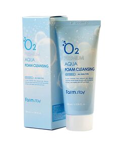 FarmStay Пенка очищающая с кислородом O2 - Premium aqua foam cleansing, 100мл