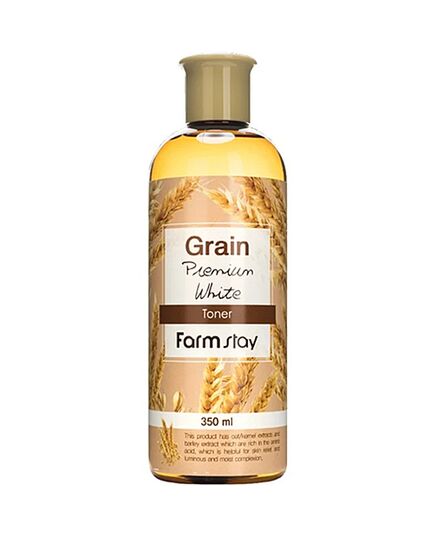 FarmStay Тонер с экстрактом ростков пшеницы - Grain premium white toner, 350мл