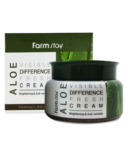 FarmStay Крем для лица увлажняющий с экстрактом алоэ – Visible difference fresh cream aloe, 100г