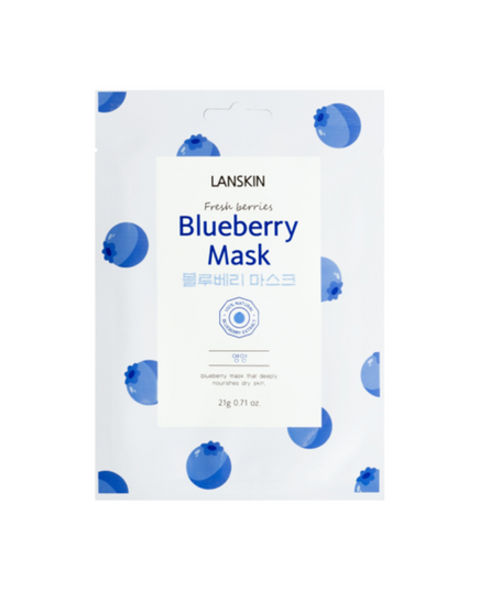 LanSkin Маска тканевая для лица с экстрактом голубики - fresh berries blueberry mask, 21г