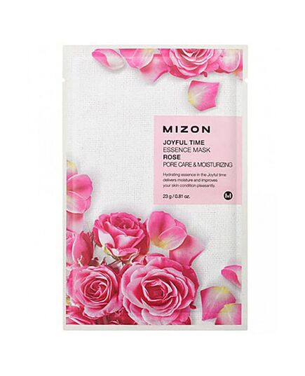 Mizon Маска тканевая с экстрактом лепестков розы - Joyful time essence mask rose, 23г