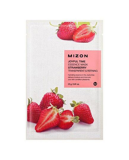 Mizon Маска тканевая для лица с экстрактом клубники - Joyful time essence mask strawberry, 23г