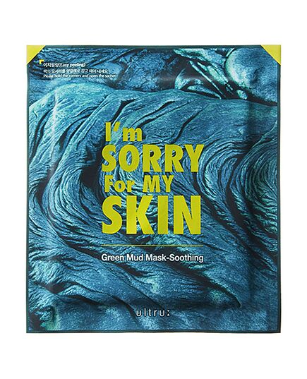 I'm Sorry For My Skin Маска для лица тканевая с зеленой глиной - Green mud mask-soothing, 18мл