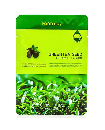 FarmStay Маска тканевая с экстрактом зеленого чая - Visible difference mask sheet green tea, 23мл