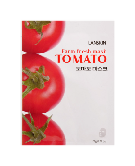 LanSkin Маска тканевая для лица с экстрактом томата – farm fresh tomato mask, 21г