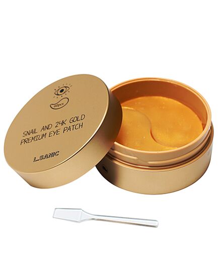 L'Sanic Патчи гидрогелевые с муцином улитки и золотом - Snail and 24k gold premium eye patch, 60шт