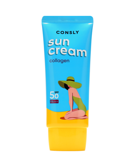 Consly Крем солнцезащитный с морским коллагеном - Daily protection sun cream SPF 50/PA+++, 50мл