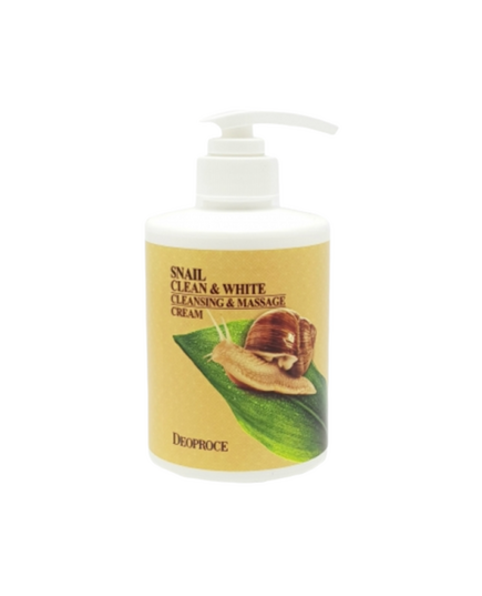 Deoproce Крем для тела и лица с улиткой - Clean&white cleansing massage cream snail, 430мл