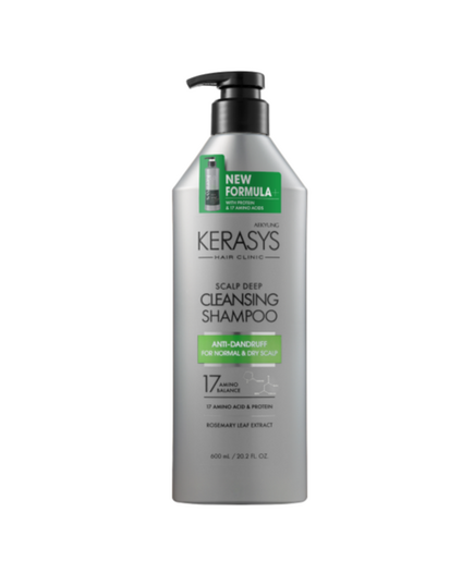 KeraSys Шампунь освежающий для сухой кожи - Hair clinic cleansing shampoo anti dandruff, 600мл