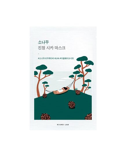 Round Lab Успокаивающая маска с экстрактами сосны и центеллы Pine Calming Cica Mask Sheet 27 мл