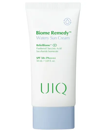 UIQ Легкий увлажняющий солнцезащитный крем с постбиотиками SPF50 Biome Remedy™ Watery Sun Cream 50 мл