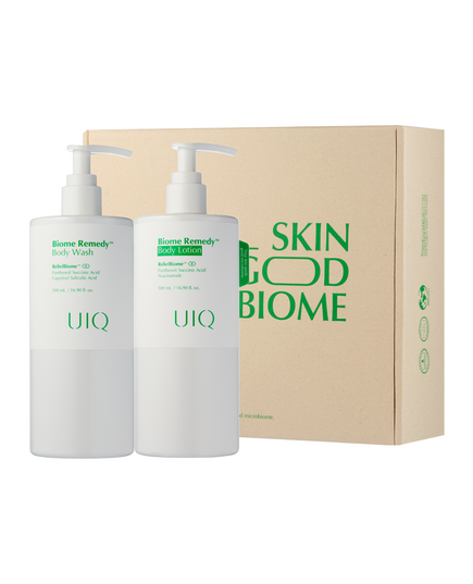 UIQ Подарочный набор для тела "Вашей коже нужен здоровый микробиом" Biome Remedy Body Gift Set 500 мл х 2