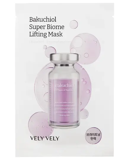 Vely Vely Лифтинг-маска с бакучиолом Bakuchiol Super Biome Lifting Mask 10 шт