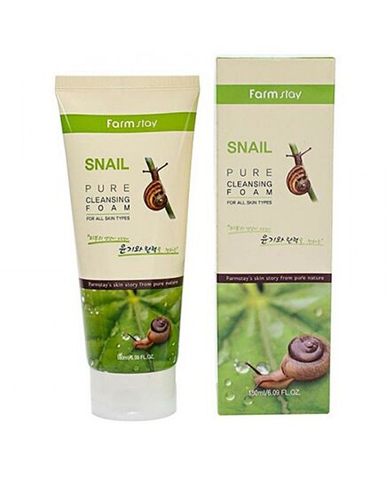 FarmStay Пенка очищающая с экстрактом улитки - Snail pure cleansing foam, 180мл