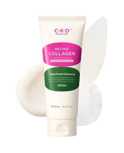 CKD Пенка для лица очищающая - Retino collagen small molecule 300 pore cleansing foam, 150мл