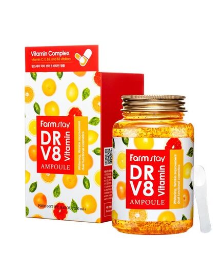 FarmStay Сыворотка ампульная с витаминным комплексом - Dr-V8 Vitamin ampoule, 250мл