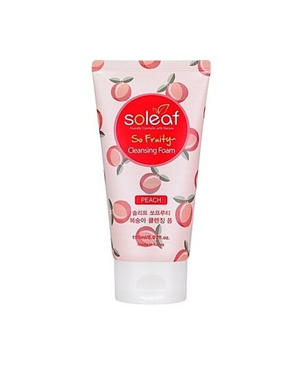 Soleaf Пенка для лица очищающая с персиком - So fruity peach cleansing foam, 150мл