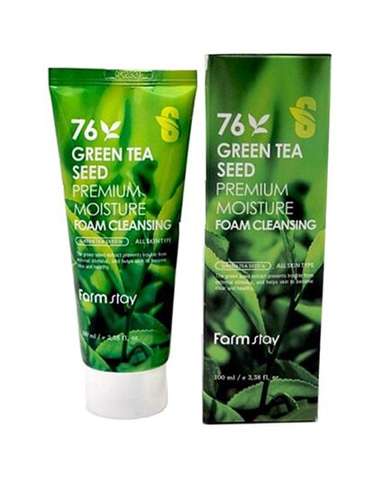 FarmStay Пенка очищающая с семенами зеленого чая - Green tea seed moisture foam, 100мл